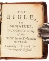 The Bible in Miniature or a Concise History of the Old & New Testaments