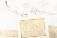 Facsimiles of four important maps, on 13 sheets