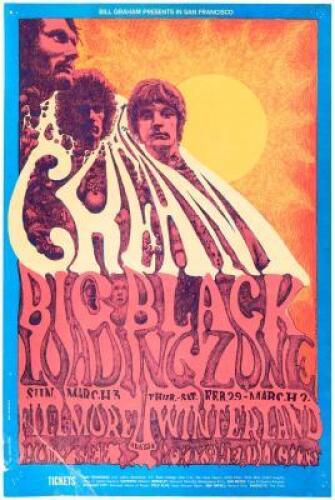 Cream, Big Black, & The Loading Zone at the Fillmore Auditorium and Winterland