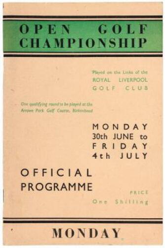 Open Golf Championship...Monday 30th June to Friday 4th July, [1947]. Official Programme, Monday.