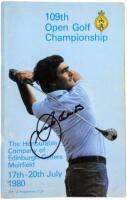 The Open Championship. Programs for 1980 through 1989, each signed by the prior year's champion