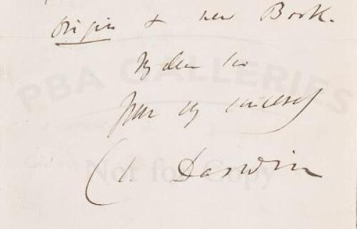 Autograph Letter Signed by Charles Darwin, discussing publication of the U.S. edition of the sequel to On the Origin of Species