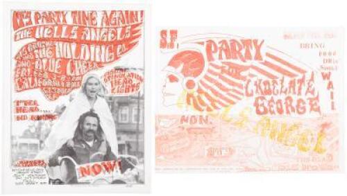 Two handbills for concerts presented by the Hells Angels, San Francisco