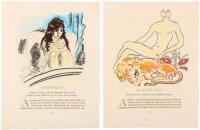 Two original color lithographs from La Revolte des Anges