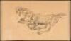 Two ink sketches of centaur figures - 2