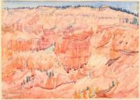 Original watercolor of Bryce Canyon, Utah