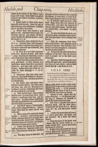 A Leaf from the 1611 King James Bible with "The Noblest Monument of English Prose" by John Livingston Lowes & "The Printing of the King James Bible" by Louis I. Newman