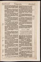 A Leaf from the 1611 King James Bible with "The Noblest Monument of English Prose" by John Livingston Lowes & "The Printing of the King James Bible" by Louis I. Newman