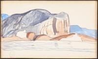 Watercolor sketch of Greenland coast