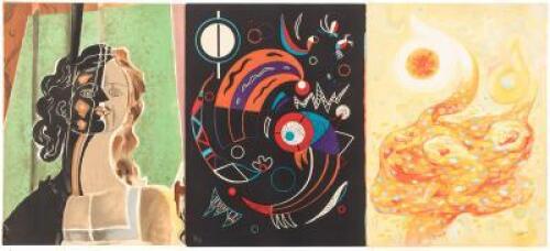Large gathering of original lithographs, woodcuts, etc. from Verve, Derriere le Miroir and other illustrated works, including artworks by Kandinsky, Klee, Dali, Chagall, Picasso, Miro, and others