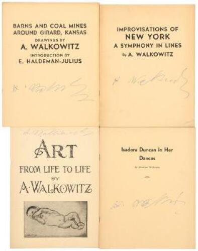 Four signed volumes by Abraham Walkowitz