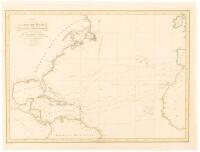 Numero 1&ordm;. Carta General del Oceano Atlantico Septentrional, con las Derrotas que siguio Dn. Cristobal Colon hasta su Recalada a las primeras Islas que descubrio en el Nuevo Mundo