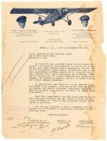 File of letters, telegrams and other material relating to aviation in Baja California and flights to the United States