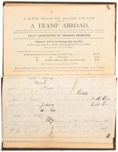 Salesman's dummy/prospectus for "A Tramp Abroad"