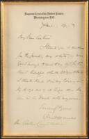 Autograph Letter Signed by Oliver Wendell Holmes, Jr., to Arthur Conrad LeDuc, thanking him for a gift