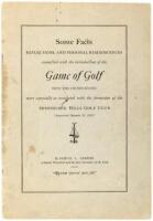 Some Facts, Reflections, and Personal Reminiscences Connected with the Introduction of the Game of Golf into the United States, more especially as associated with the formation of the Shinnecock Hills Golf Club (Incorporated September 22, 1891)