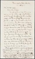 Autograph Letter, signed, regarding a request for a poem from the Daughters of the American Revolution