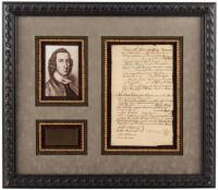 Manuscript document signed by William Livingston in receipt of interest paid to him on a debt