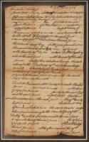 Manuscript document signed by George Ross, as an attorney, being an obligatory bill summoning James Robb to appear in court and make payment of money owed to Jacob Huber