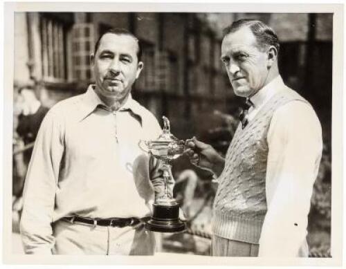 Photograph of golfing greats Walter Hagen and Charles Whitcombe