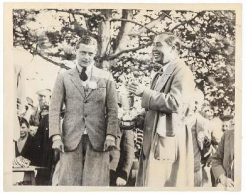 Wire photo of Walter Hagen and Edward, Prince of Wales