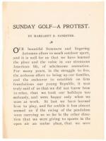 Sunday Golf - A Protest