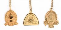 Three PGA Championship Medallions with neck chains