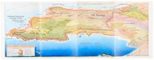 Map of the Pebble Beach Golf Course and the Monterey Peninsula Country Club