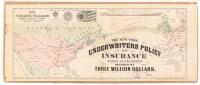 Map of the submarine telegraph between America & Europe with its various communications on the two continents