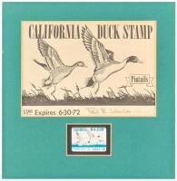 California Duck Stamp - 1972