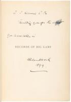 Records of Big Game with their Distribution, Characteristics, Dimensions, Weights and Measurements of Horns, Antlers, Tusks & Skins