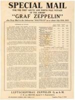 Special Mail for the First Arctic and North Pole Voyage of the Airship "Graf Zeppelin" also Drop Mail to the Submarine "Nautilus" on or about July 15th, 1931
