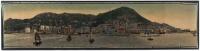 Woven silk panorama of Hong Kong harbor