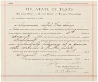 1899 Texas arrest warrant for Chinese-American gambler
