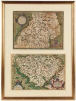 Two maps of regions of the present Czech Republic, framed together