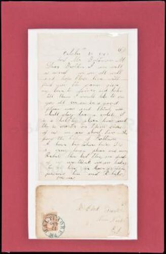Autograph Letter Signed, from Stephen A. Franklin to his brother Clark Franklin regarding camp life in the Civil War