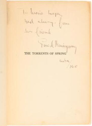 The Torrents of Spring - inscribed