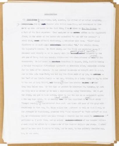 WITHDRAWN - Archive of John Updike letters, proofs, manuscripts, and ephemera from Lord John Press