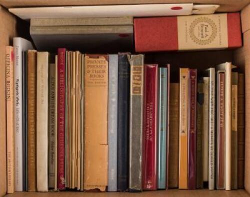 Approximately 40 miscellaneous books, pamphlets, etc., mostly on fine private press books