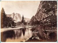 Albumen photograph of the Merced River in Yosemite Valley