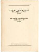 Zoning Ordinances Nos. 724 and 725, new series/ Fire Zones - Prohibited Uses, Ordinance No. 727, new series