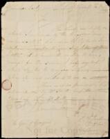 Autograph Letter, signed, regarding receipt of weapons, from Theodore Roosevelt's great grand-father fighting the British forces during the War of 1812