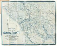 Denny's pocket map of Sonoma County, California and portions of Lake, Napa and Marin counties. Compiled from the official county maps by L.E. Ricksecker, C.E.