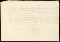 Document signed by Charles II, King of Spain