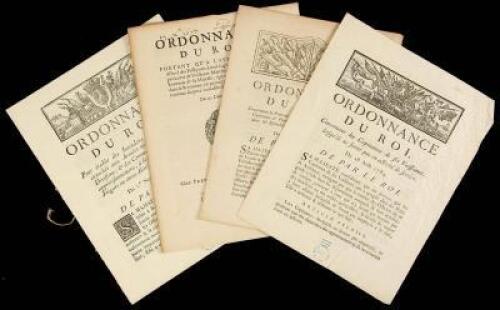 Lot of 12 French ordinances, statutes, etc. 17th-18th century