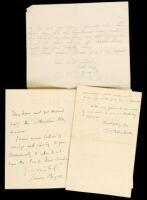 Lot of three letters to Professor Bernard Moses, relating to his service as U.S. Commissioner in the Philippines