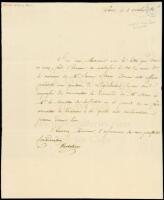 Letter signed by Armand Richelieu