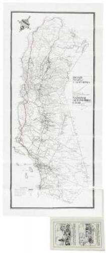 Road Map of California Prepared By The Engineering Dept Of The National Automobile Club. Copyright 1926 National Automobile Club