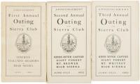 Sierra Club Annual Outing Announcements, Consecutive Run 1901-1929