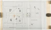 Manuscript plat map, deed, abstract of title, and related documents pertaining to the sale of land in Santa Barbara